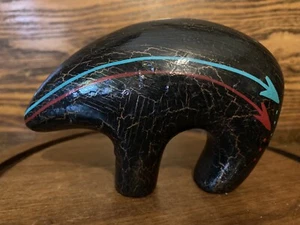 Red Pottery Bear Fetish Native American - Picture 1 of 3