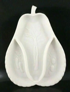 Imperial Glas Doeskin Birnenform geteilt Gemüse Tablett - Bild 1 von 4
