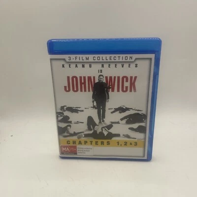 John Wick Chapters 1 2 & 3 (3-Film Collection) MA15+ Keanu Reeves Region B - image 1 of 4