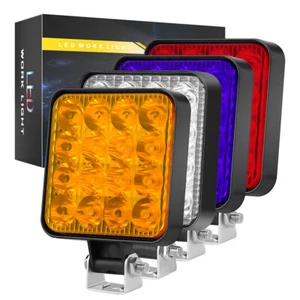 12V 48W LED Work Light Square Spot Lights Driving Lamp Offroad SUV Car Truck NEU - Picture 1 of 26
