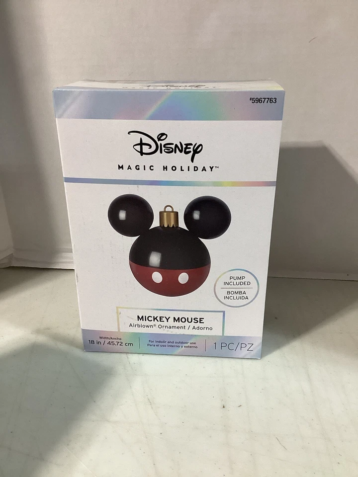 Mickey Mouse Airblown 18" Adorno Navidad Disney Magic Holiday Bomba Incluida Foto 1 de 1