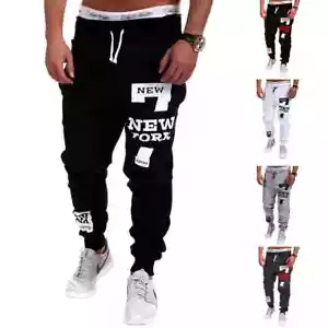 Men's Trousers Hip-Hop Style Casual Sports Jogging Sweat-absorbing Sports Pants - Picture 1 of 29