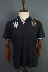 La Martina schwarzes Maserati Kurzarm Poloshirt Gr. XXL - Bild 1 von 15