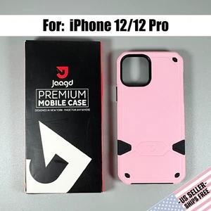 Case designed for iPhone 12/12 PRO: Pink & Black | Dual Layer Grip Armor - Picture 1 of 16