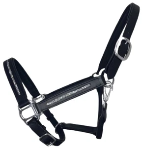 Shimmer Crystal Leather Horse Padded Headcollar Halter All Size & Colors. - Picture 1 of 13