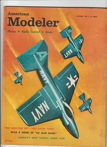 AMERICAN MODELER Magazine Oktober 1959 US Navy Blue Angels Cover Gemälde - Bild 1 von 2