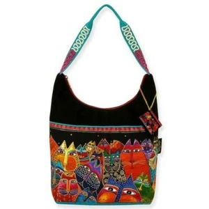Laurel Burch Schultertasche Handtasche "Fantastic Cats" Scoop Style - Bild 1 von 2