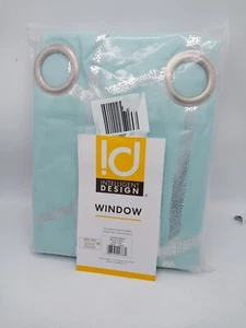 Intelligent Design Window Panel Grommet Curtain 50in W x 84in L Aqua - Picture 1 of 6