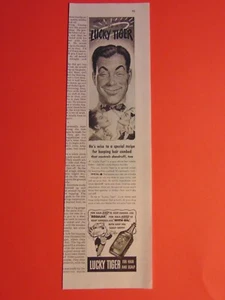 1946 TIGRE FORTUNATA per capelli e cuoio capelluto foto stampa artistica pubblicità - Foto 1 di 1