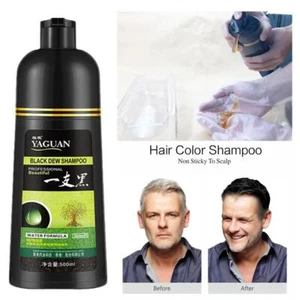 Champú Yaguan Herbal Black Dew, champú tinte para cabello negro en 1 3 V9J8 - Imagen 1 de 15