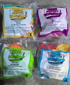 McDonalds Jim Henson's MUPPET WORKSHOP Happy Meal Toy Set of 4 Vtg 1995 Muppets - Picture 1 of 2
