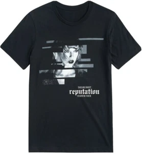 Black Tour Tee With Block Design NEW Never Worn Taylor Swift Reputation Small - Picture 1 of 2