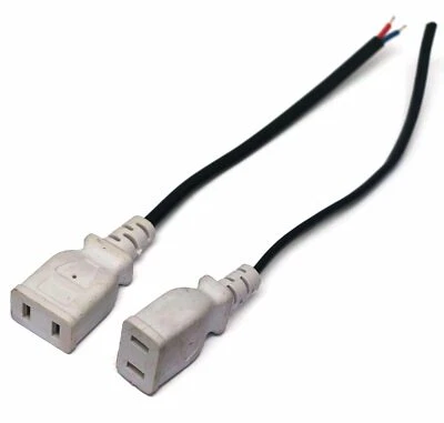 2x 15cm Cord 2Pin AU/US Socket Power Connector IP Camera Power Supply Easy Wire - Image 1 of 4