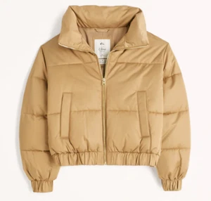 ABERCROMBIE & FITCH Womens Ultra Mini Puffer Jacket NEW $180 Matte Brown S Small - Picture 1 of 1