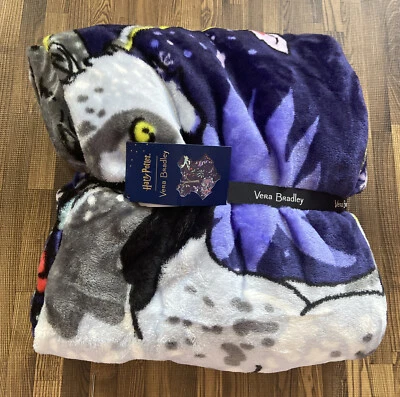 VERA BRADLEY Harry Potter Bosque Prohibido Manta de Peluche 80 X 50 Nueva con Etiquetas Foto 1 de 3