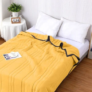 Comforter Cooling Blankets Summer Cotton Blanket For Over Soft Sofa Bed Washable - Picture 1 of 20