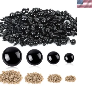 Versatile 500 Pcs Black Plastic Safety Eyes - Durable for Diverse Craft Projects - Picture 1 of 9