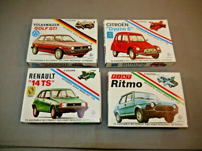 CGGC 4 X Kit di Costruzione 1:48 Fiat + Golf Gti +Citroen +Renault (W27) - Immagine 1 di 2