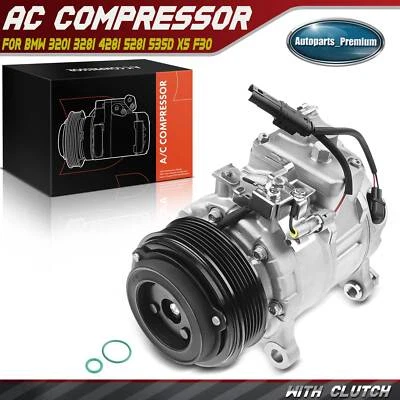 AC Compressor with 6-Groove for BMW 228i 328i 428i 528i xDrive 535i GT xDrive X5 - Image 1 of 4