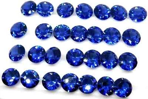 Certified Natural 4 mm Round Cut Calibrated Blue Zircon 18 Pieces Lot Gemstone - Picture 1 of 6