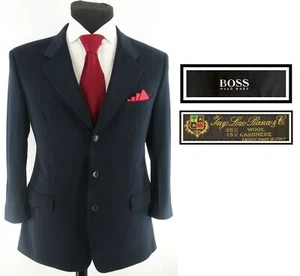 Loro Piana Hugo Boss Men's Blue Cashmere Wool Sport Coat Blazer Jacket Size 44R - Picture 1 of 8