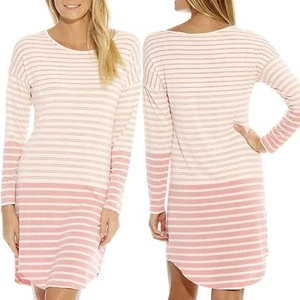 Christian Siriano Stripe Sleep Dress Pink Sz M - Picture 1 of 16