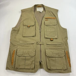 Chaleco Orvis Zambezi Cuero Borde Lona Para Hombres L Beige Caza Pesca Fotografía - Imagen 1 de 9