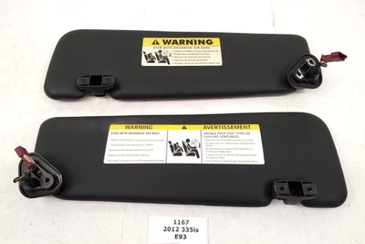 ✅07-13 OEM BMW E88 E93 128 328 335 M3 Convertible Driver Passenger Sun Visor SET - Image 1 of 4