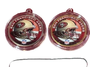 Vintage NFL LLC 2003 San Francisco 49er Football Team Ornaments - 2 Coins & COA - Bild 1 von 3