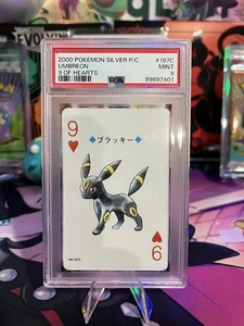 UMBREON PSA 9 Pokemon Silver Version Playing Card 9 OF HEARTS 197 Poker, POP 11 - Picture 1 of 2