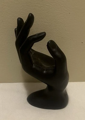 Maniquí de Mano Negro Exhibición Unisex Sólido Fuerte Fija Dedo Palma Ok Gesto Foto 1 de 4