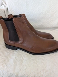 Stivali Crosby Square Chelsea in pelle taglia 11 marrone marrone chiaro - Foto 1 di 14