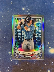 Refractor Carson Williams Bowman Sterling #BSP-37 2024/199 Tampa Bay Rays - Imagen 1 de 2