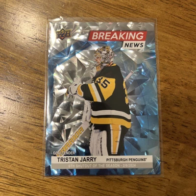 Tristan Jarry 2024-25 Upper Deck Series 1 Breaking News - Image 1 of 2