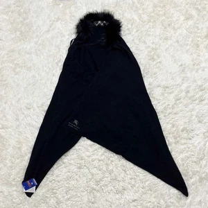 Poncho con cappuccio BURBERRY BLUE LABEL stola nylon lana taglia unica Giappone mai usato - Foto 1 di 7