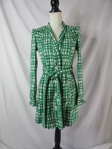 CAbi Circuit Jacket Blazer Linen Green White Style #6025 Belted Size XS - Picture 1 of 15