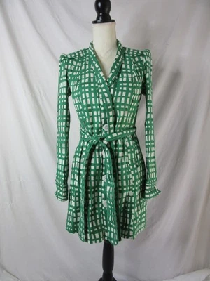 CAbi Circuit Jacket Blazer Linen Green White Style #6025 Belted Size XS - Image 1 of 4