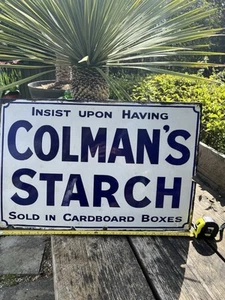 Enamel Sign. Original And Lovely Condition. Blue & White And Shiny. - Picture 1 of 6