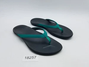 Olukai Ho'Opio Women's Size 8 Flip Flop Thong Sandals Green Black - Picture 1 of 12