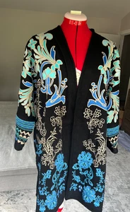 Johnny Was Multicolored ALVINA Duster Cardigan Kimono. Size XLARGE - Picture 1 of 8