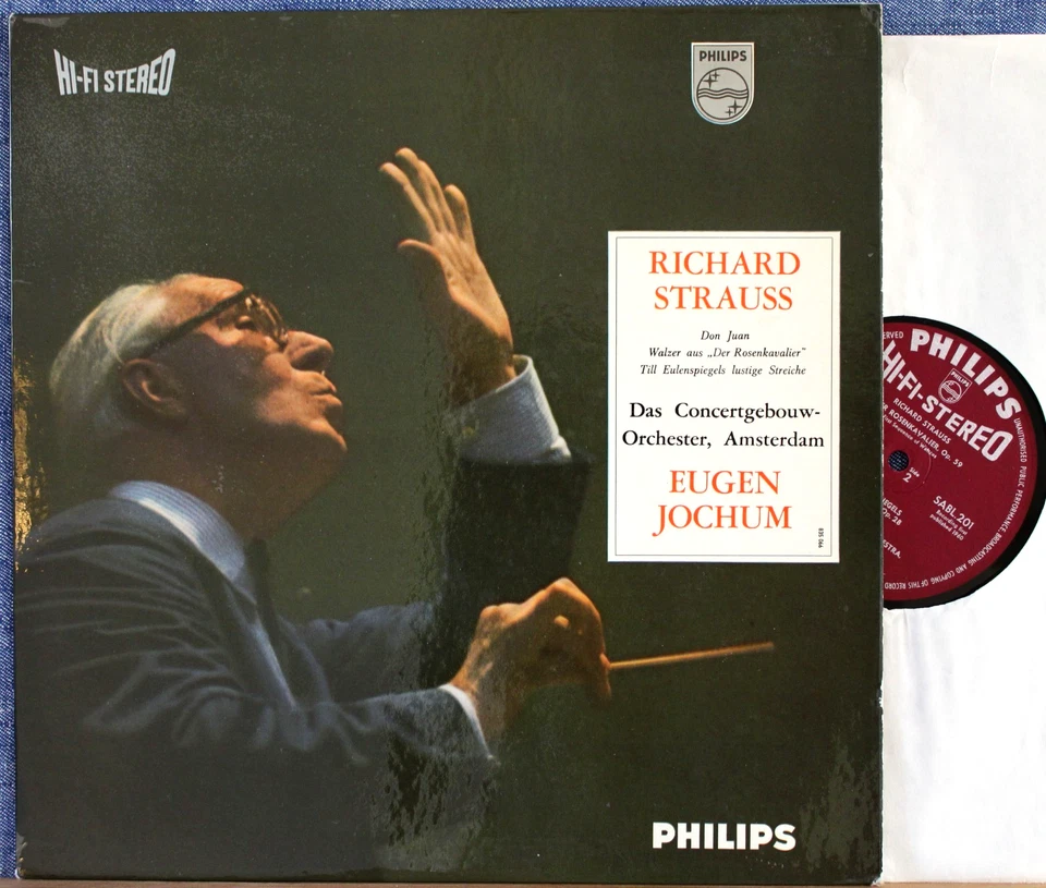 Jochum. Strauss (Don Juan; Eulenspieger; Rosenkavalier). Philips SABL 201 Hi-Fi - Image 1 of 1