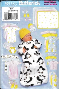 Vtg 90s Unisex Baby Infant Wardrobe Jumpsuit Hat Blanket Booties Etc Size NB-S-M - Picture 1 of 6