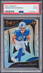 2021 Select '22 XRC Silver Prizm #419 Aidan Hutchinson RC Rookie PSA 9 MINT - Picture 1 of 2