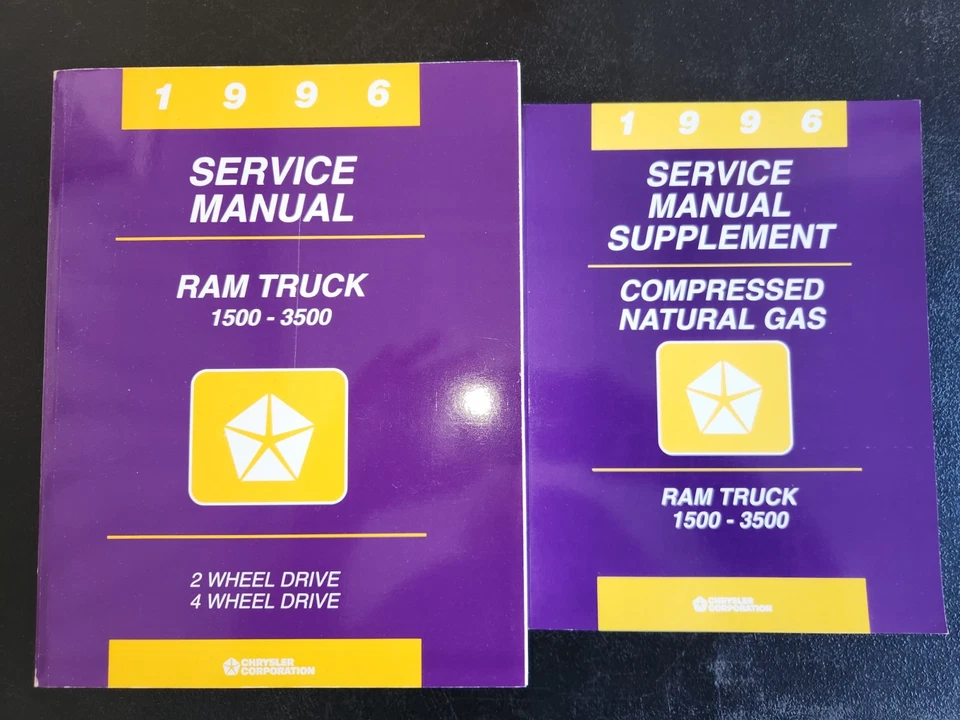 1996 道奇 Ram 皮卡车维修手册原装 1500 2500 3500 + 补充品 — 第 1/1 张图片