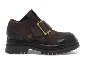 Chaussures plates A.S.98 A51130 TDM en cuir brun foncé - Chaussures Femme - Imagen 1 de 5