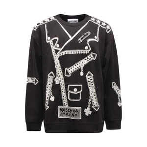 4552AU FELPA UOMO MOSCHINO COUTURE MAN SWEATSHIRT BLACK - Picture 1 of 4