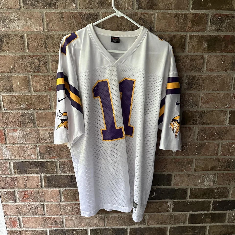 Camiseta masculina vintage Minnesota Vikings GG futebol americano NFL Daunte Culpepper Nike anos 90 - Imagem 1 de 4