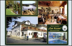 Anuncio postal Hotel Gasthof Zur Krone en Ebersdorf Turingia mapa multifotográfico - Imagen 1 de 1