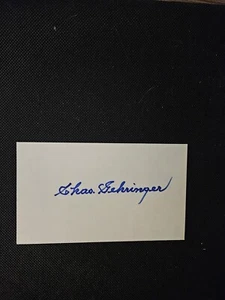 CHARLES GEHRINGER AUTOGRAPH 3x5 INDEX CARD. HOF - Picture 1 of 1