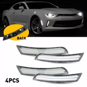 LED Front&Rear Fender Lamp For 16-22 Chevy Camaro Chrome Side Marker Lights - Foto 1 di 13